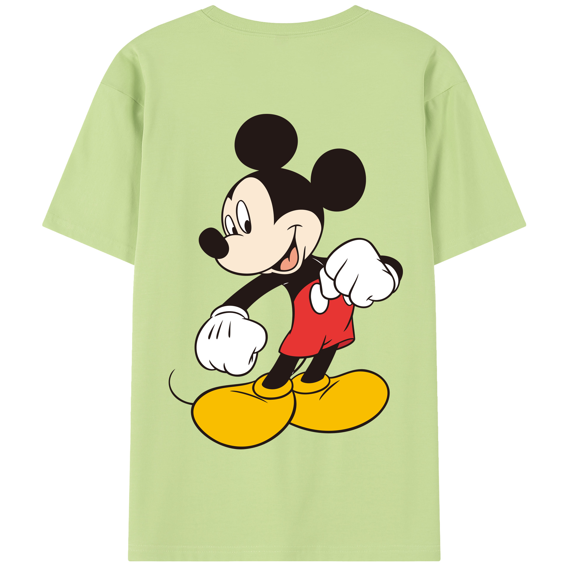 （画像用） ミッキーマウス Mickey Mouse 綿100％半袖Tシャツ（背面プリント）